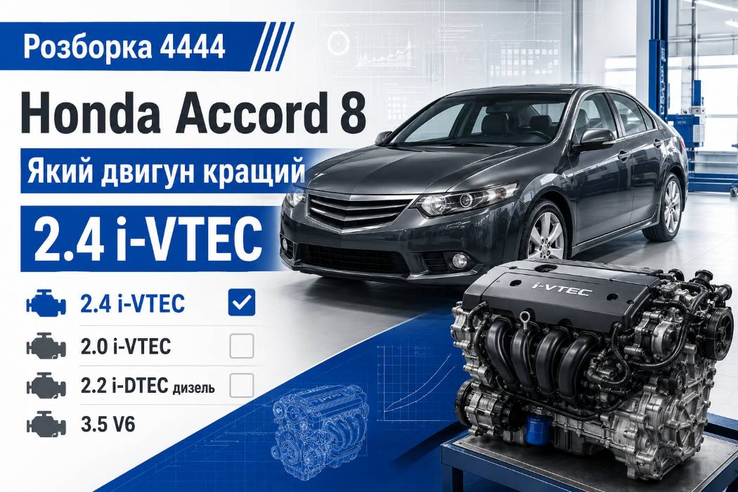 Honda Accord 8 какой двигатель лучше? | Разборка 4444 - фото 1